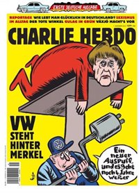 'Charlie Hebdo' se estrena en Alemania con una portada dedicada a Merkel
