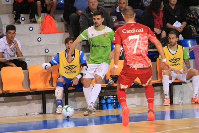 Palma Futsal en un partido ante ElPozo, con Cardinal