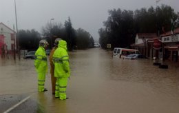 Temporal de lluvias en Cádiz