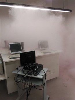 Ordenadores en la ocupación de la Secretaría de Universidades de la Generalitat