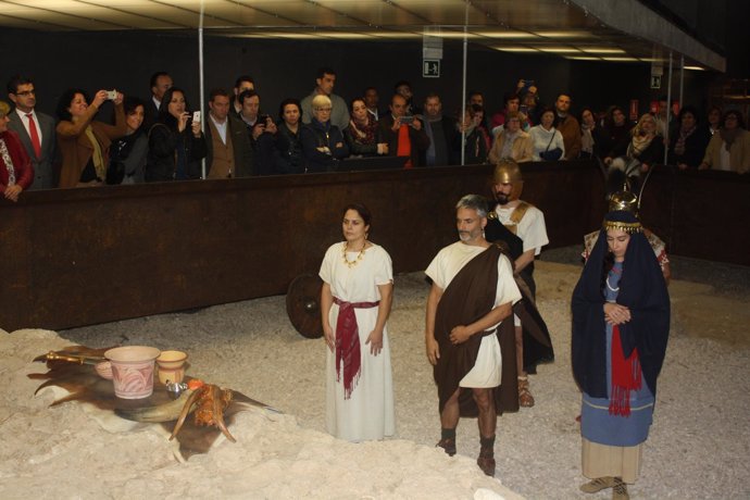 Recreación histórica dentro del centro arqueológico de San Juan.