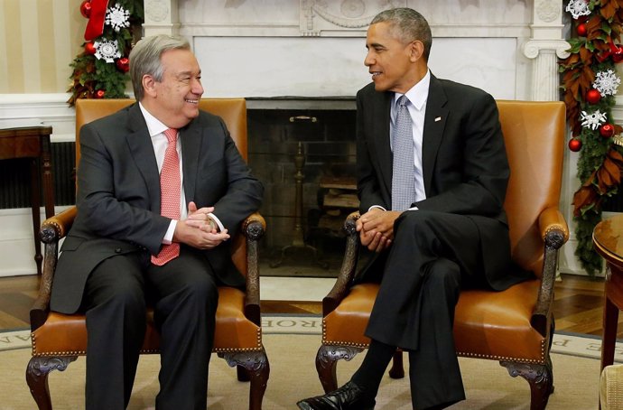 Obama recibe al nuevo secretario general de la ONU, António Guterres
