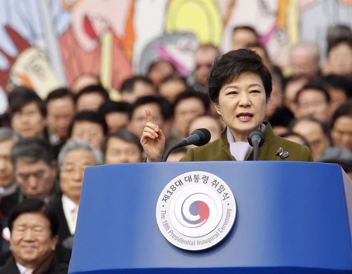 Park Geun Hye, en su discurso de investidura