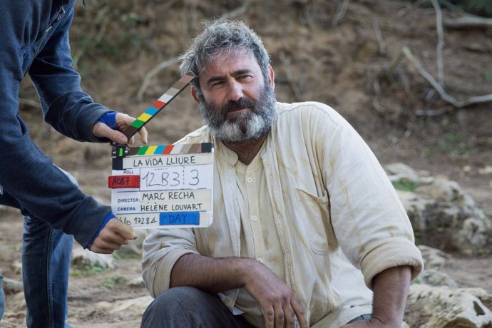 El actor Sergi López en el rodaje de La Vida Lliure, en Menorca