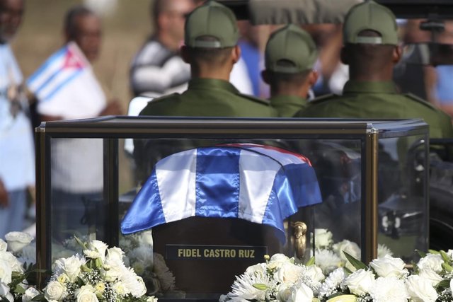 Urna con las cenizas de Fidel Castro