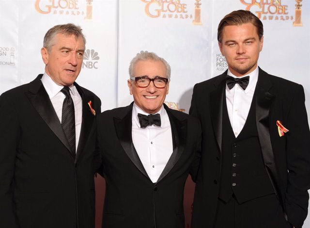 Robert DeNiro, Martin Scorsese y Leonardo DiCaprio
