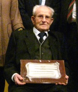 Manuel Navarro, durante el homenaje que le rindió el PAR en 2012.