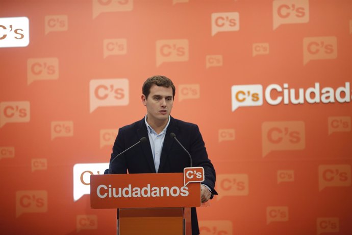 Albert Rivera en rueda de prensa