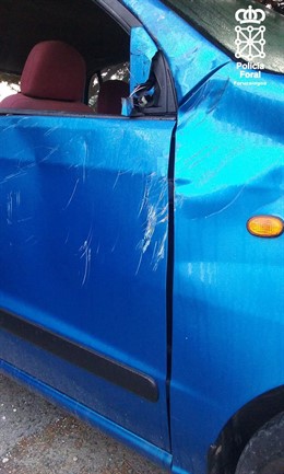 Daños causados en un vehículo