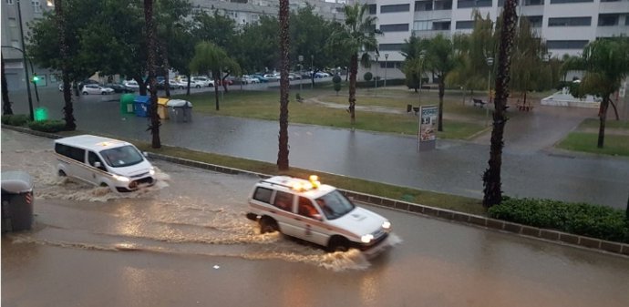 Lluvias en Málaga