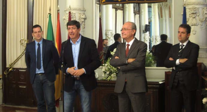 Juan Marín y Francisco de la Torre en rueda de prensa 
