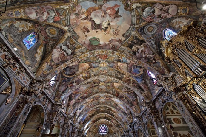 Bóveda restaurada de la Iglesia de San Nicolás en Valencia