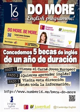 Cartel de los cursos de inglés del IAJ