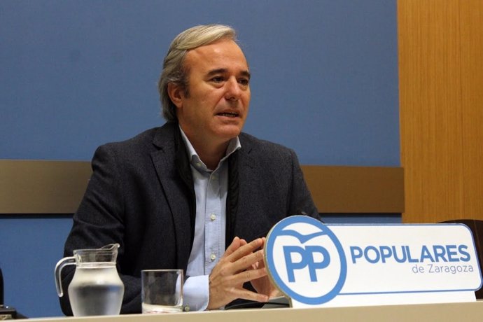 El portavoz del grupo municipal del PP en el Ayuntamiento, Jorge Azcón.