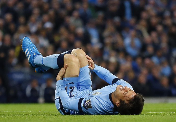 David Silva, lesionado en la eliminación del Manchester City