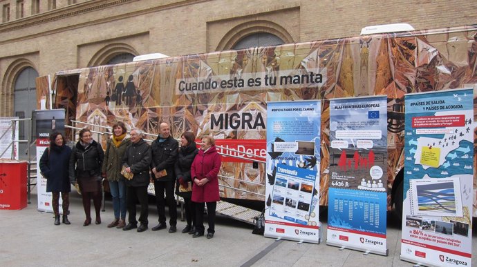 Campaña Migrar #EsUnDerecho en Zaragoza