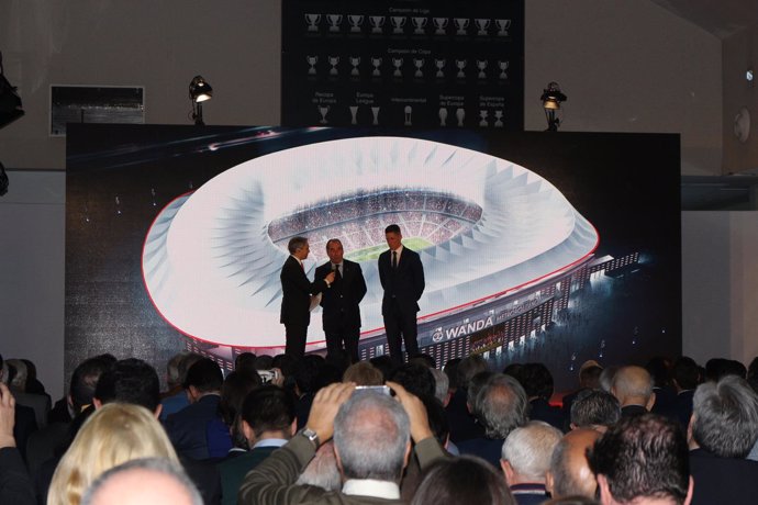 Fernando Torres en la presentación del Wanda Metropolitano