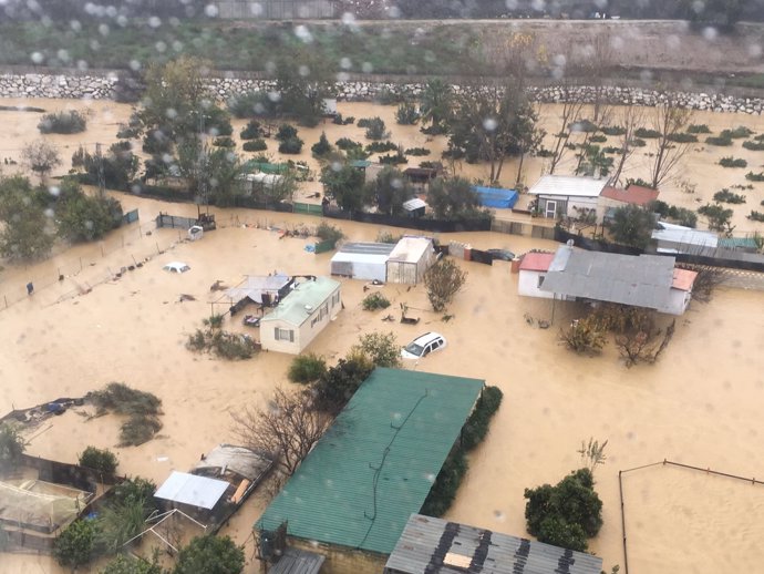 Inundaciones Málaga diciembre 2016 helicoptero guardia civil