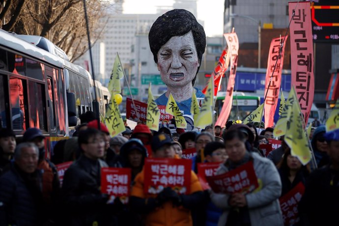 Manifestación contra la presidenta de Corea del Sur, Park Geun Hye