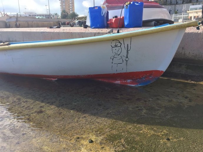 La embarcación en la que viajaban las seis personas