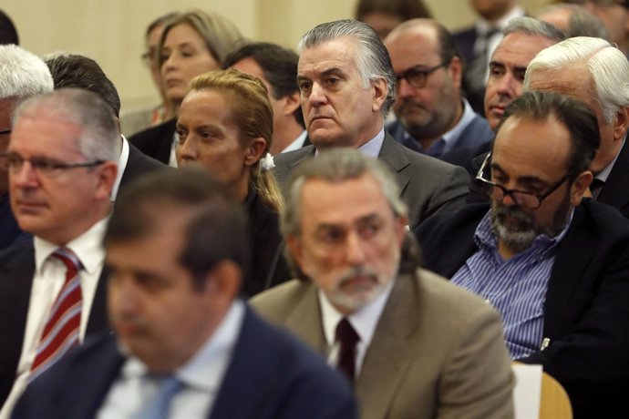 Luis Bárcenas, Francisco Correa y Pablo Crespo en el juicio por Gürtel