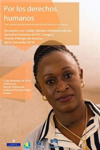 La Agencia Asturiana de Cooperación organiza este lunes un encuentro con Caddy Adzuba en Oviedo