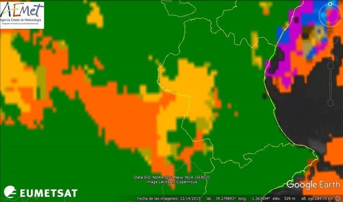 Nieblas en el interior de Valencia