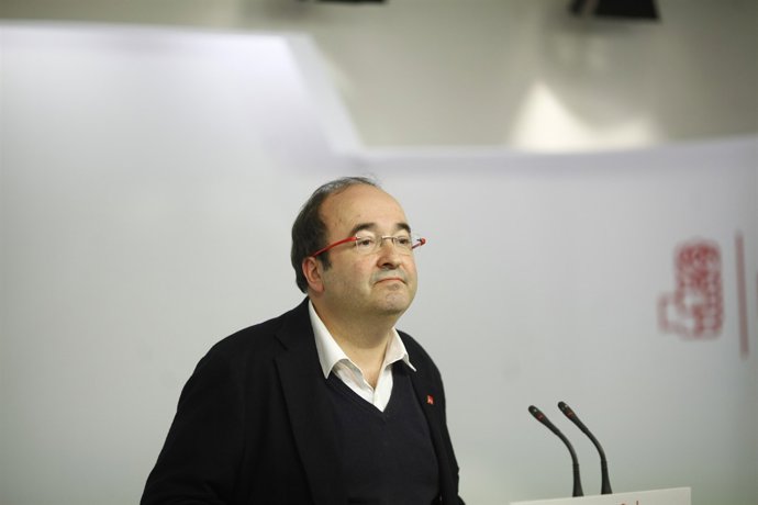 Rueda de prensa de Miquel Iceta en Ferraz