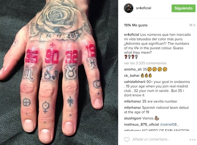 Tatuajes Sergio Ramos