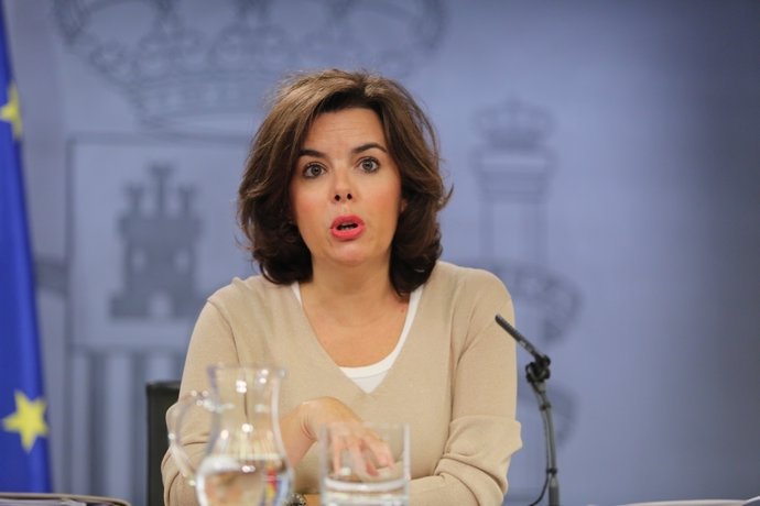 Soraya Sáenz de Santamaría tras el Consejo de Ministros