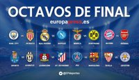 Real Madrid-Nápoles, PSG-Barça, Leverkusen-Atlético y Sevilla-Leicester en octavos