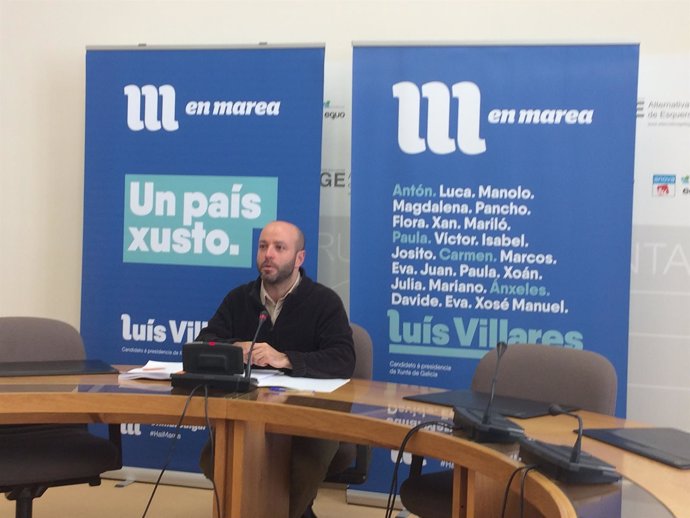 Luís Villares, portavoz de En Marea, en rueda de prensa