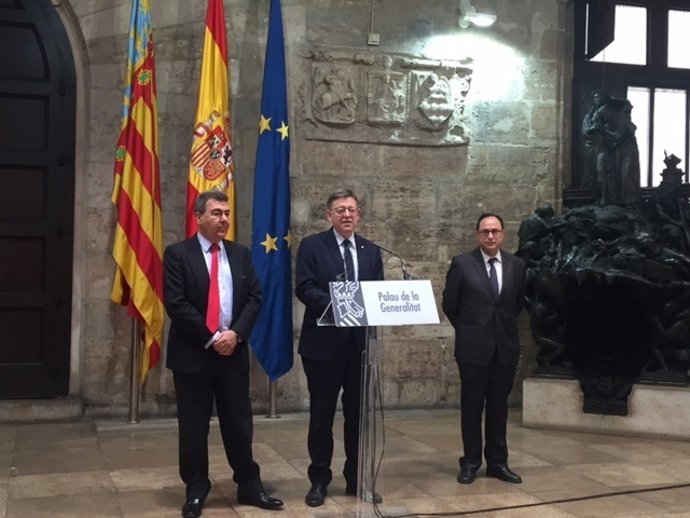 Bertomeu, Puig y Soler en ruda de prensa