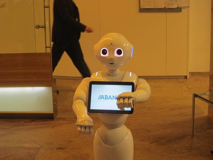 Abanca presenta un robot humanoide