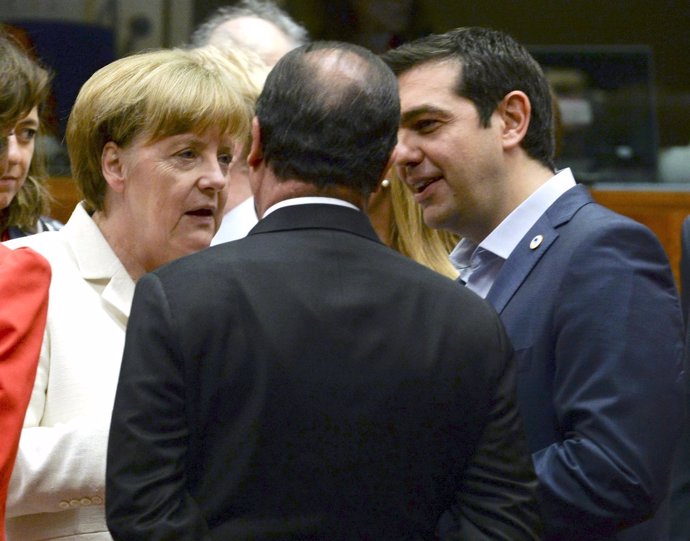 Tsipras y Merkel