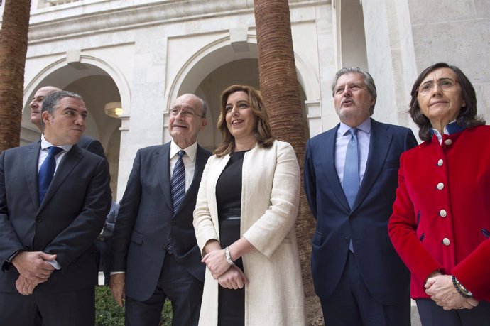 Benddo, De la Torre, Díaz, De Vigo y Aguilar, inauguración, Museo de Málaga