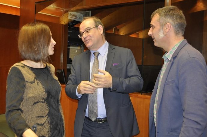 Enrique Giménez Allueva este lunes en las Cortes.