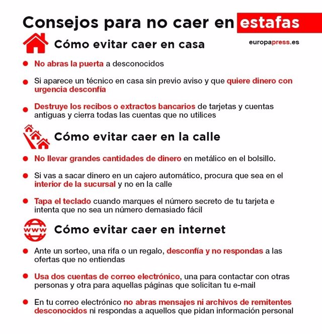 Consejos para no caer en estafas