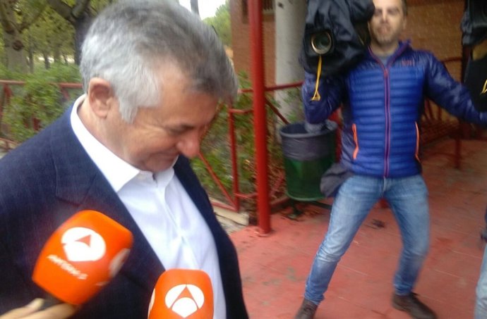 Roca a su llegada a la cárcel tras su primer permiso