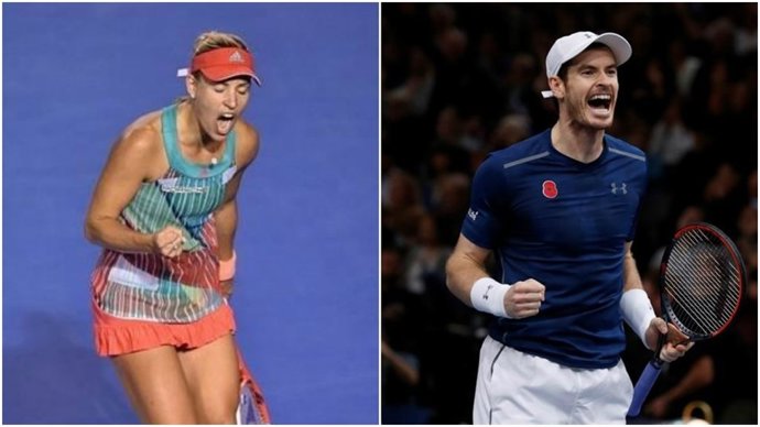 Angelique Kerber y Andy Murray