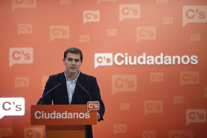 Albert Rivera en rueda de prensa