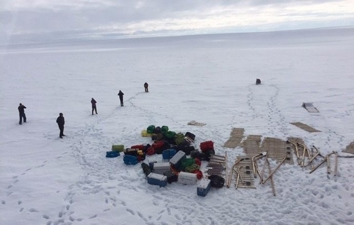 Trineo de hielo, expedición ártico