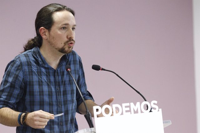 Pablo Iglesias en rueda de prensa 