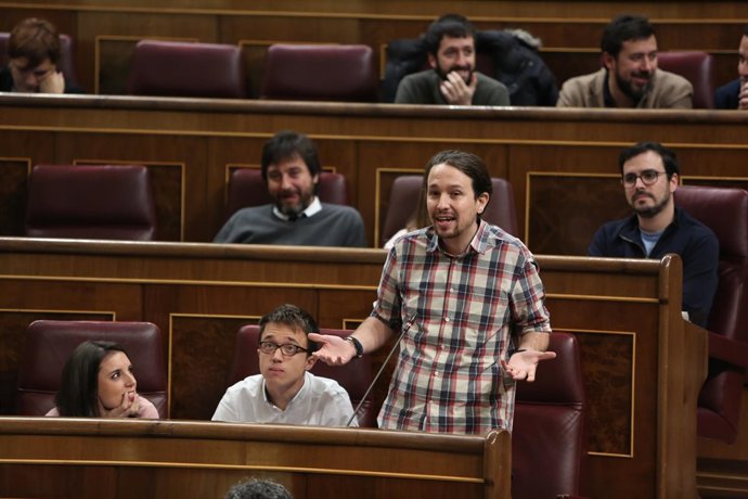 Pablo Iglesias en la sesión de control al Gobierno en el Congreso