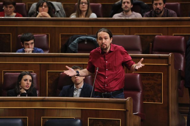 Pablo Iglesias en la sesión de control al Gobierno en el Congreso