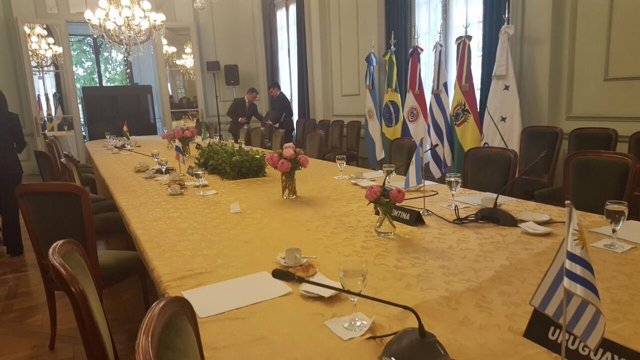 Sala en la que estaba prevista la reunión de cancilleres de MERCOSUR