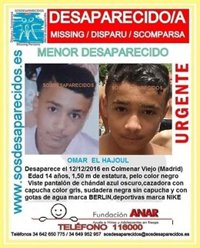 La Guardia Civil busca a un menor de 14 años desaparecido el lunes en Colmenar Viejo