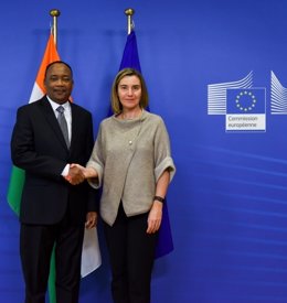 Federica Mogherini y Mahamadou Issoufou