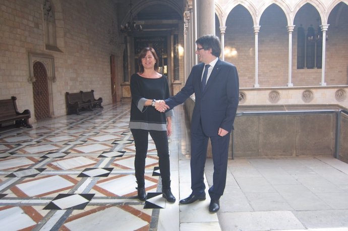 Carles Puigdemont y Francina Armengol