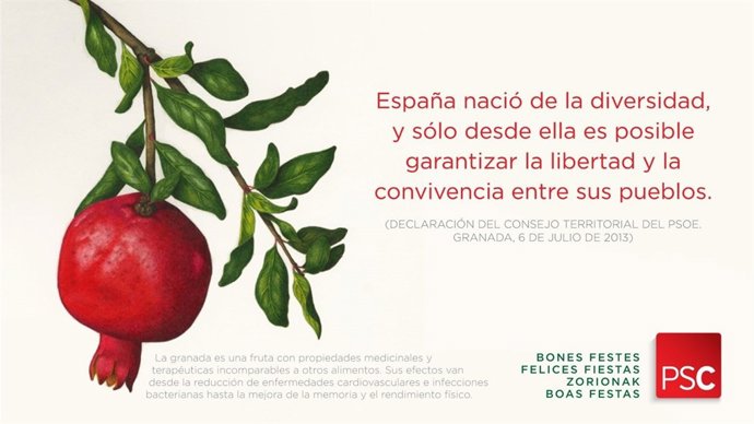 Felicitación navideña del PSC 